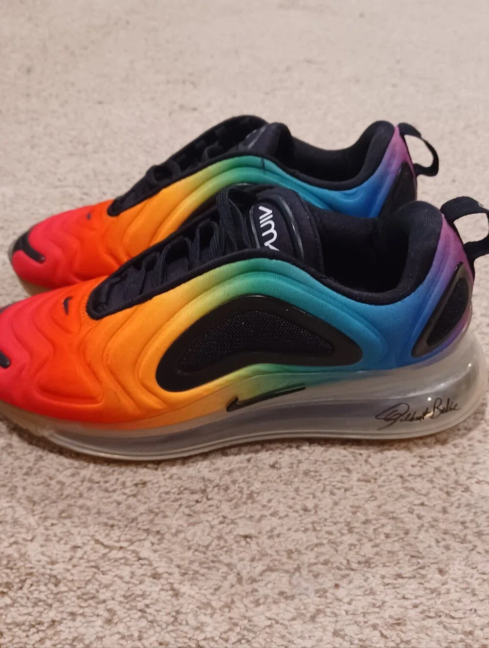 Nike Air Max 720 'Be True' (CJ5472-900) Vibrant Rainbow Design Womens Size 6.5